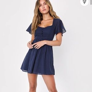 Lulus navy dress new without tags